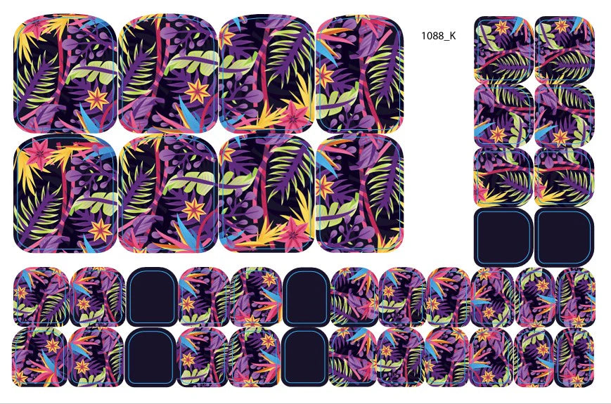 Nail decoration film for pedicure - 1088K
