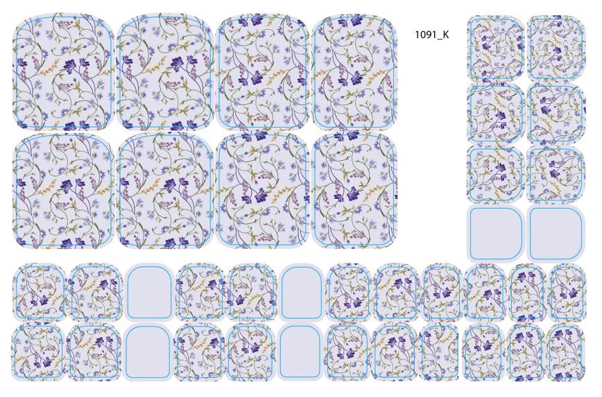 Nail decoration films for pedicure - 1091K