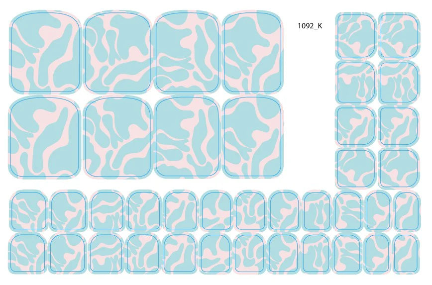 Nail decoration films for pedicure - 1092K