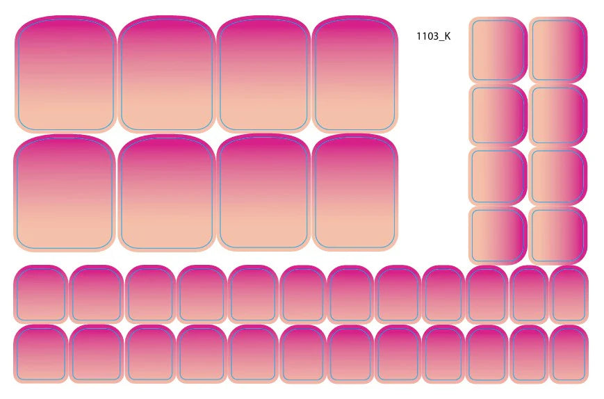 Nail decoration films for pedicure - 1103K