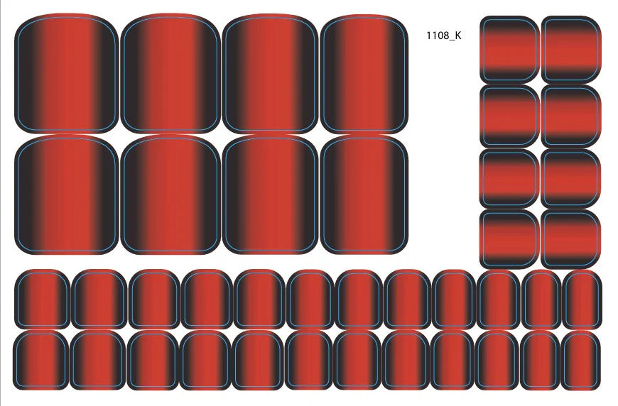 Nail decoration films for pedicure - 1108K