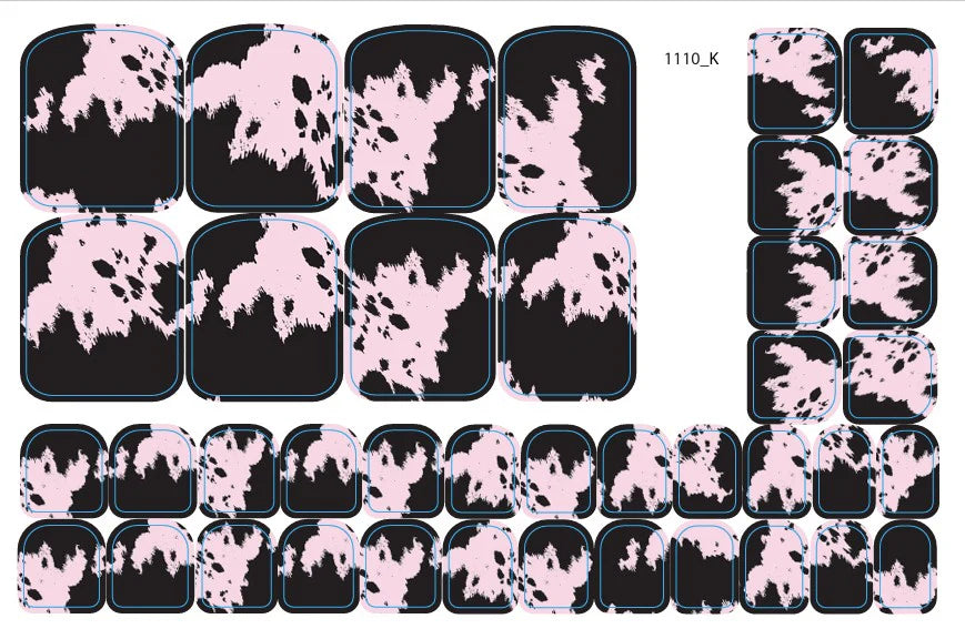 Nail decoration films for pedicure - 1110K