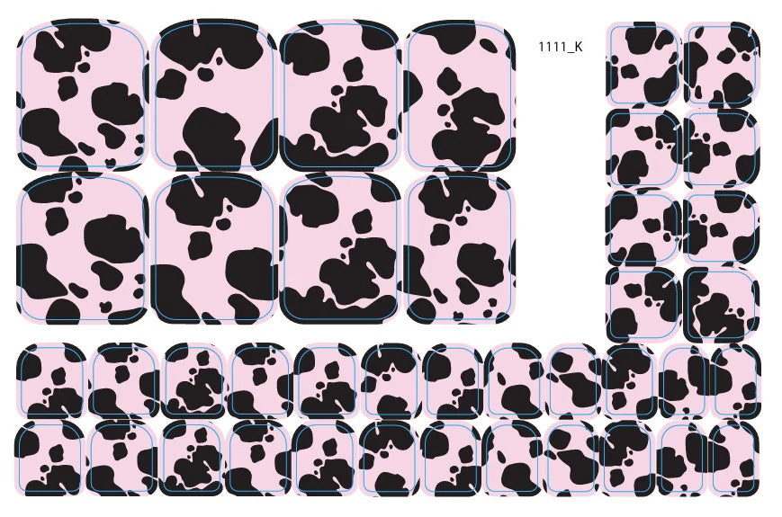 Nail decoration films for pedicure - 1111K