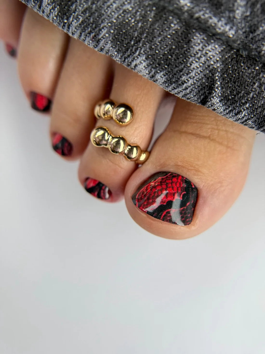 Large nail decoration films for pedicure - 1117D