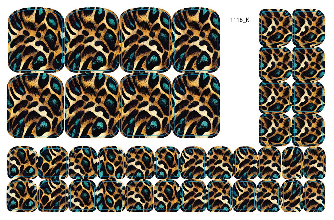 Nail decoration films for pedicure - 1118K