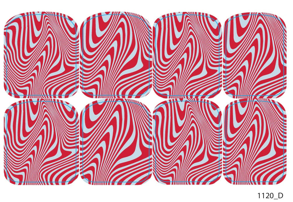 Large nail decoration films for pedicure - 1120D