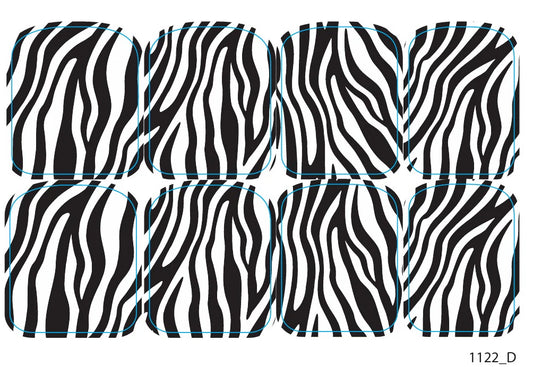 Large nail decoration films for pedicure - 1122D