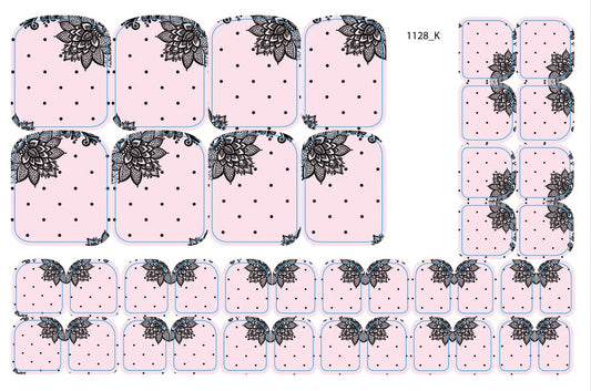 Nail decoration films for pedicure - 1128K