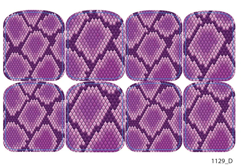 Large nail decoration films for pedicure - 1129D