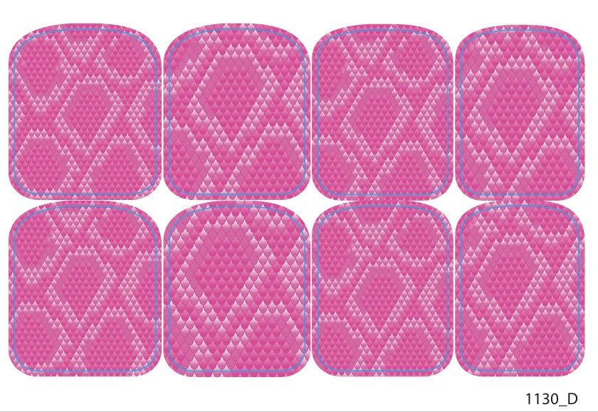Large nail decoration films for pedicure - 1130D