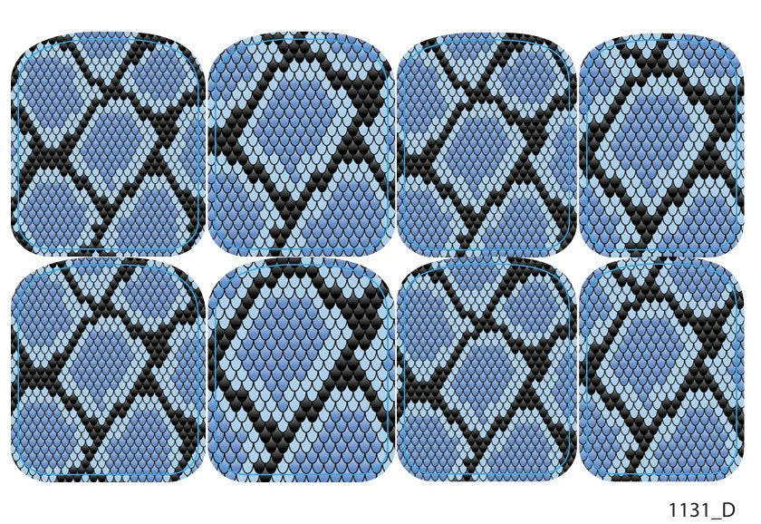 Large nail decoration films for pedicure - 1131D