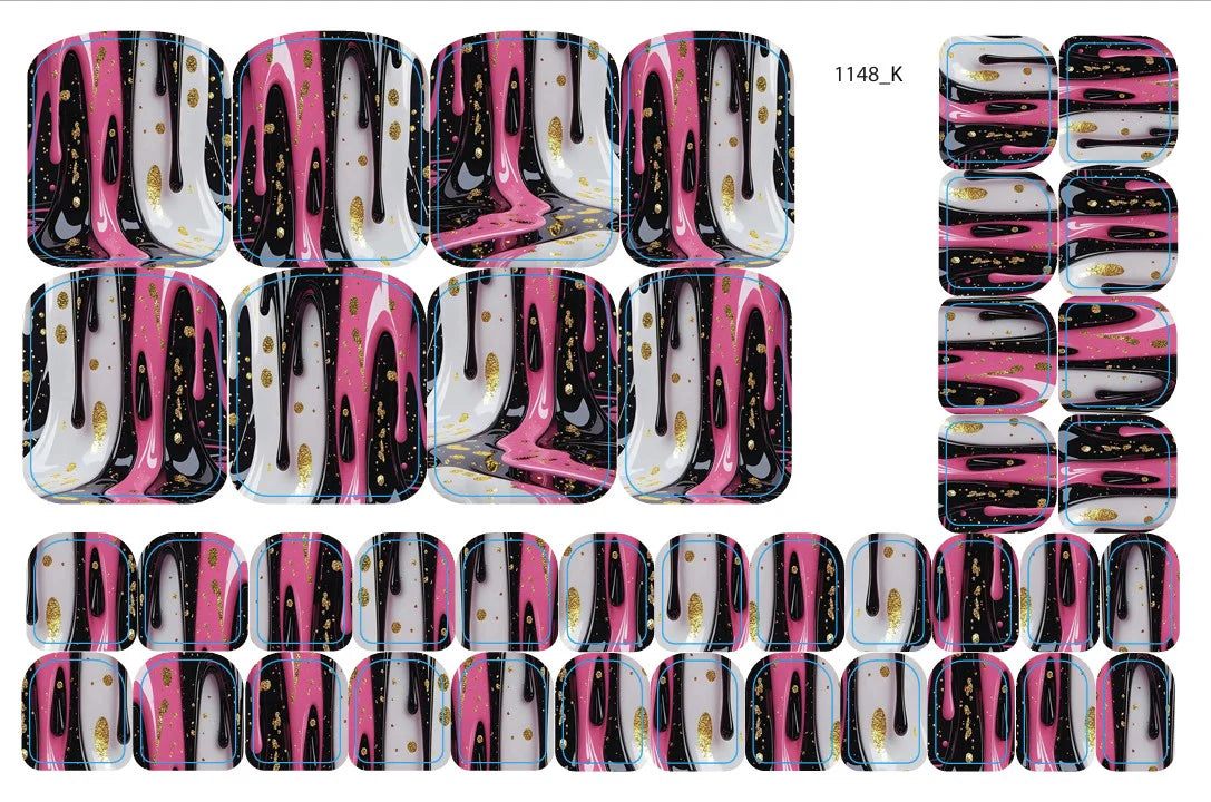 Nail decoration films for pedicure - 1148K