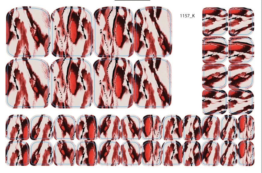Nail decoration films for pedicure - 1157K