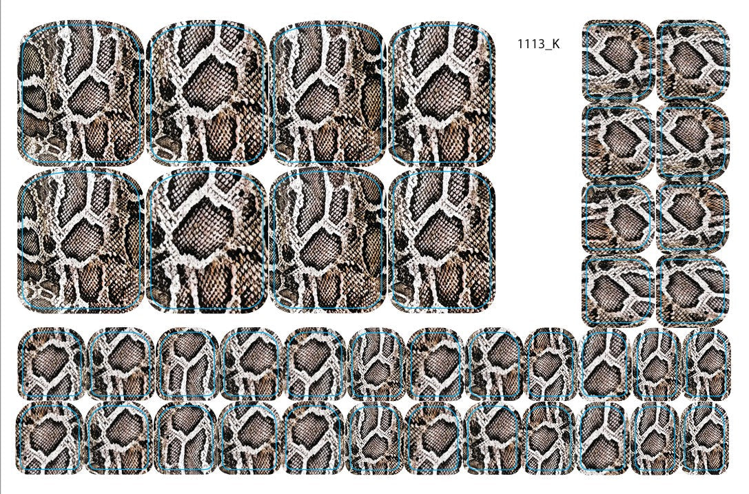 Nail decoration films for pedicure - 1113K