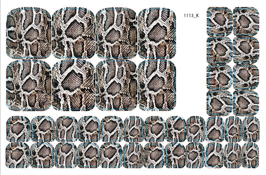 Nail decoration films for pedicure - 1113K