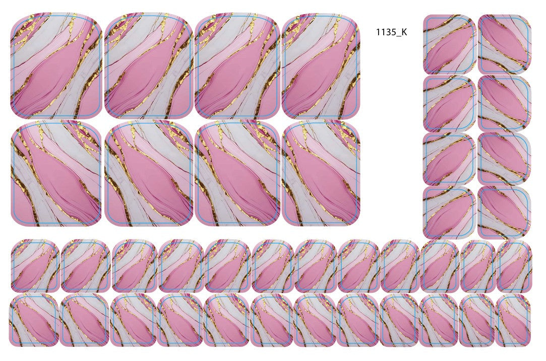 Nail decoration films for pedicure - 1135K