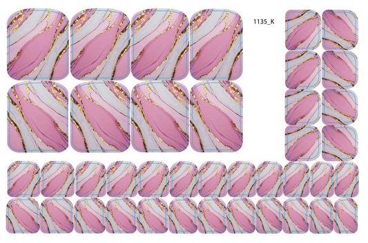 Nail decoration films for pedicure - 1135K