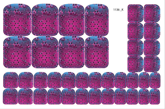 Nail decoration films for pedicure - 1136K