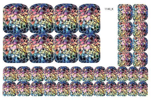 Nail decoration film for pedicure - 1140K