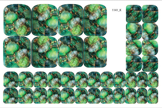 Nail decoration film for pedicure - 1141K