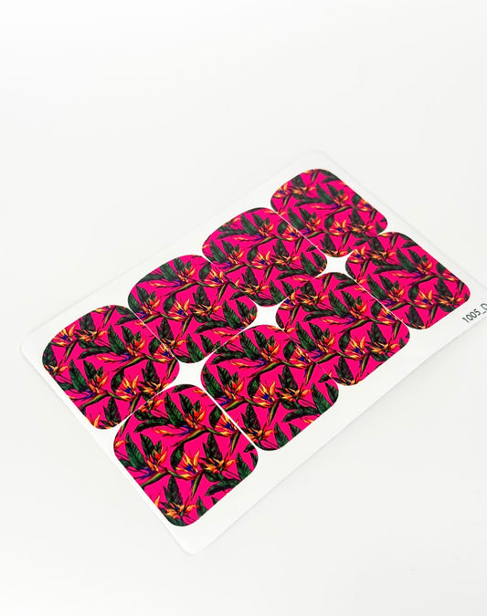 Large nail decoration films for pedicure - 1005D