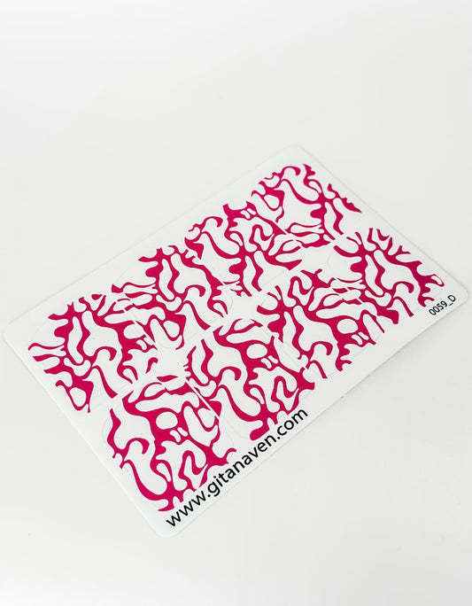 Large nail decoration films for pedicure - 0059D