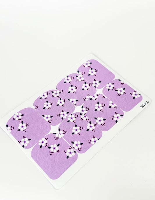 Large nail decoration films for pedicure - 1028D