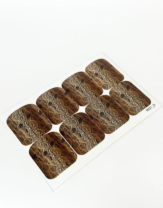 Large nail decoration films for pedicure - 0021D