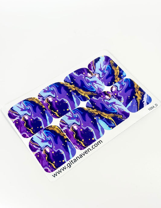 Large nail decoration films for pedicure - 1054D
