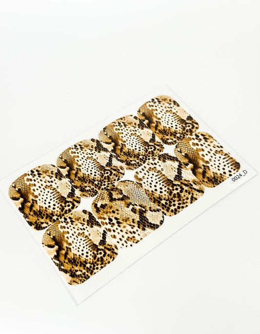 Large nail decoration films for pedicure - 0024D