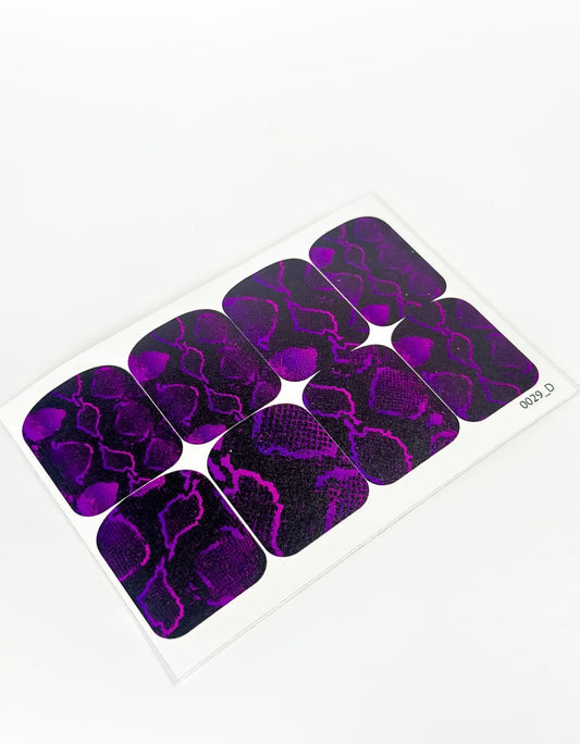 Large nail decoration films for pedicure - 0029D