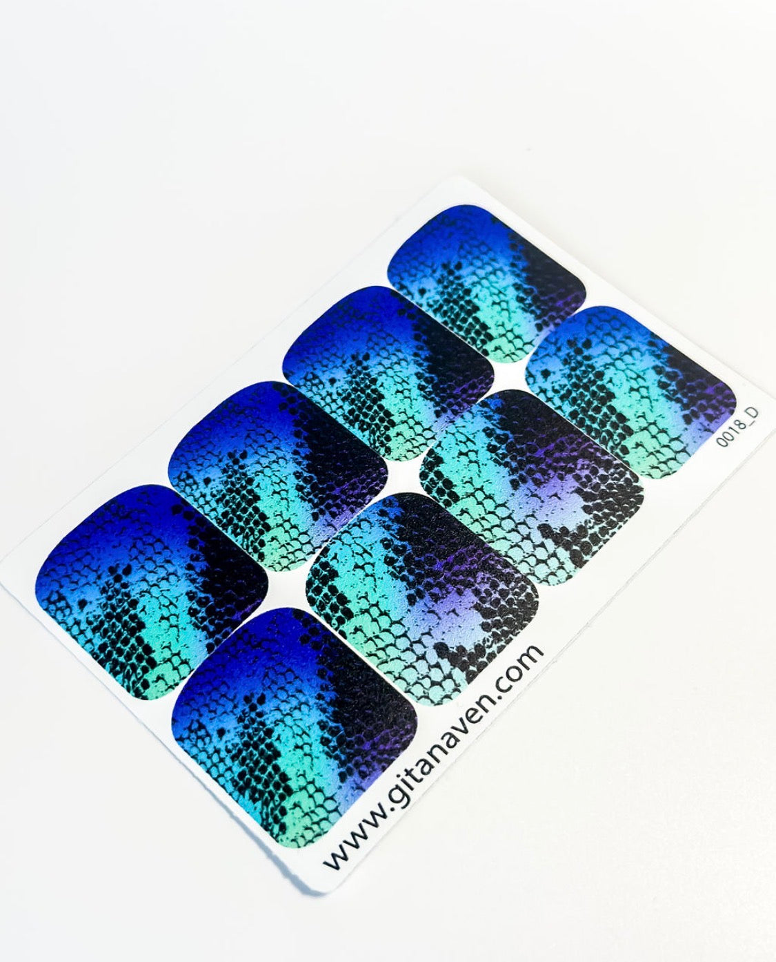 Large nail decoration films for pedicure - 0018D