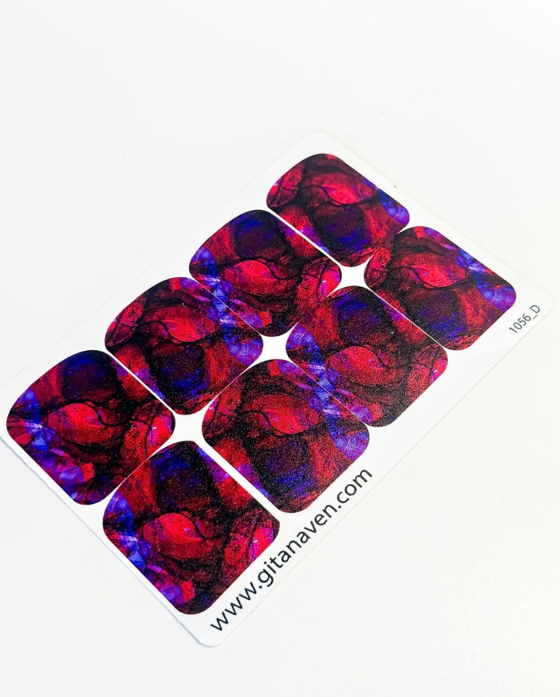 Large nail decoration films for pedicure - 1056D