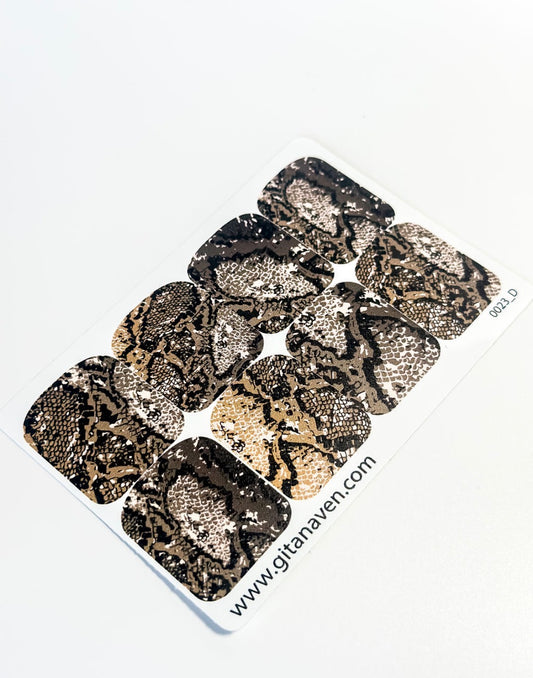 Large nail decoration films for pedicure - 0023D