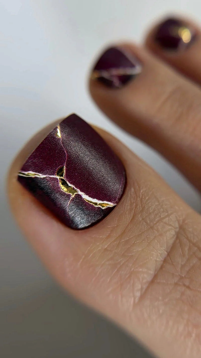 Pedicure Small flowers. Gradient. Nail wraps WR-446